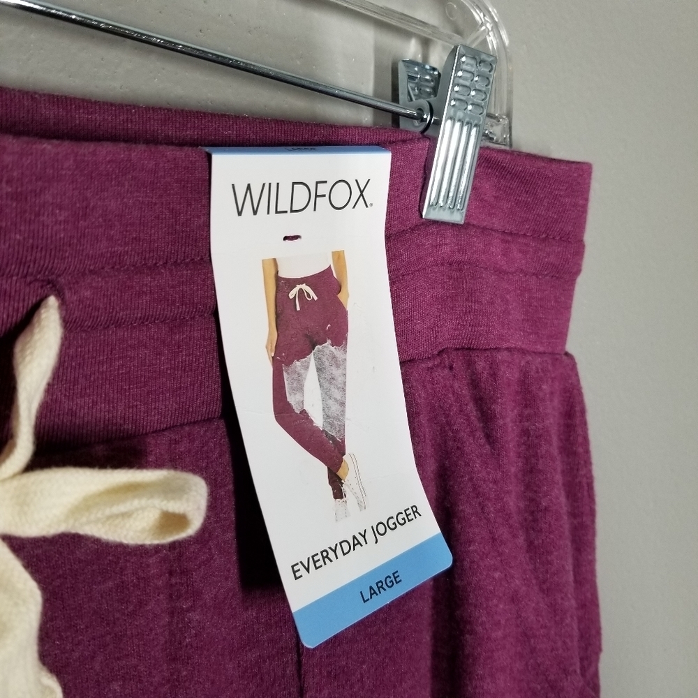 Wildfox | NWT Everyday Cozy Magenta Purple Joggers - Picture 5 of 8